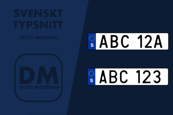 Svenska Registreringsskyltar - Typsnitt